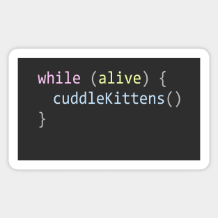 While alive cuddle kitties Sticker